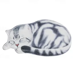 Cats Irregular Doormat Kitchen Mat Floor Mat Non-Slip Area Rug Oil Proof Rug Indoor Outdoor Mat Bedroom Decor Bathroom Mat Entrance Rug