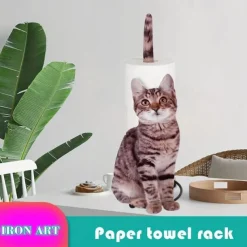 Cat-Shaped Napkin Holder - Metal Tissue Seat for Restaurants, Hotels, and Homes - Creative Table Storage and Fresh-Keeping Bag Rack