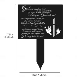 Cemetery Memorial Tomb Decoration Acrylic Butterfly Cemetery Decoration Black Sympathy Garden Woodpile Outdoor Courtyard Decoration Waterproof Dove Commemorative plaque Woodpile Tomb Decoration 1PC