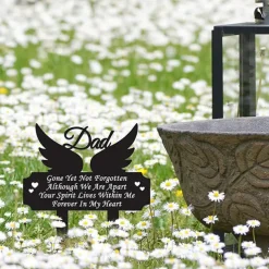 Cemetery Memorial Tomb Decoration Acrylic Butterfly Cemetery Decoration Black Sympathy Garden Woodpile Outdoor Courtyard Decoration Waterproof Dove Commemorative plaque Woodpile Tomb Decoration 1PC