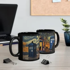 Ceramic Doctor Insp Mug Tardis-Inspired Creation Perfect for Creative Souls and Fans of Doctor Who, Making It an Ideal Gift for Those Who Appreciate Imaginative Design