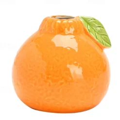 Ceramic Mini Vase, Creative Hydroponic Planter for Green Plants, Lucky Pennywort & Fresh Flowers, Tabletop Decoration for Living Room