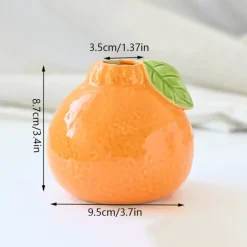 Ceramic Mini Vase, Creative Hydroponic Planter for Green Plants, Lucky Pennywort & Fresh Flowers, Tabletop Decoration for Living Room