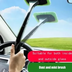 Ceyes Car Window Cleaner Brush Kit Windshield Wiper Microfiber Brush Auto Cleaning Wash Tool With Long Handle Car Accessories 3 Colors Car Accessories
