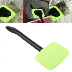 Ceyes Car Window Cleaner Brush Kit Windshield Wiper Microfiber Brush Auto Cleaning Wash Tool With Long Handle Car Accessories 3 Colors Car Accessories