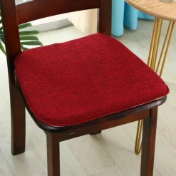 Chair Cushion Dining Chair Seat Pad Non Slip Memory Foam Chair Pad with Ties Non Skid Rubber Back U-Shaped Seat Cover