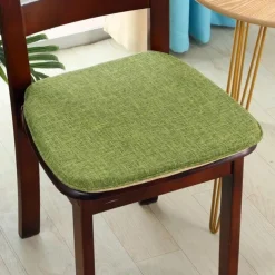 Chair Cushion Dining Chair Seat Pad Non Slip Memory Foam Chair Pad with Ties Non Skid Rubber Back U-Shaped Seat Cover
