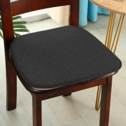 Chair Cushion Dining Chair Seat Pad Non Slip Memory Foam Chair Pad with Ties Non Skid Rubber Back U-Shaped Seat Cover