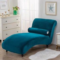 Chaise Lounge Cover Velvet Luxury Slipcovers for Living Room Indoor Stretch Slipcover for Chaise Lounge Ultra Soft Machine Washable