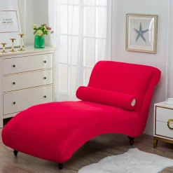 Chaise Lounge Cover Velvet Luxury Slipcovers for Living Room Indoor Stretch Slipcover for Chaise Lounge Ultra Soft Machine Washable