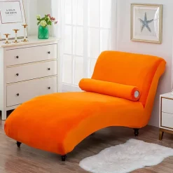 Chaise Lounge Cover Velvet Luxury Slipcovers for Living Room Indoor Stretch Slipcover for Chaise Lounge Ultra Soft Machine Washable
