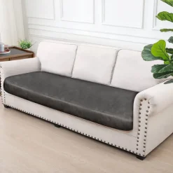 Chaise Lounge 3-Seat Cover Faux Leather Hot Stamping Embossed Slipcovers