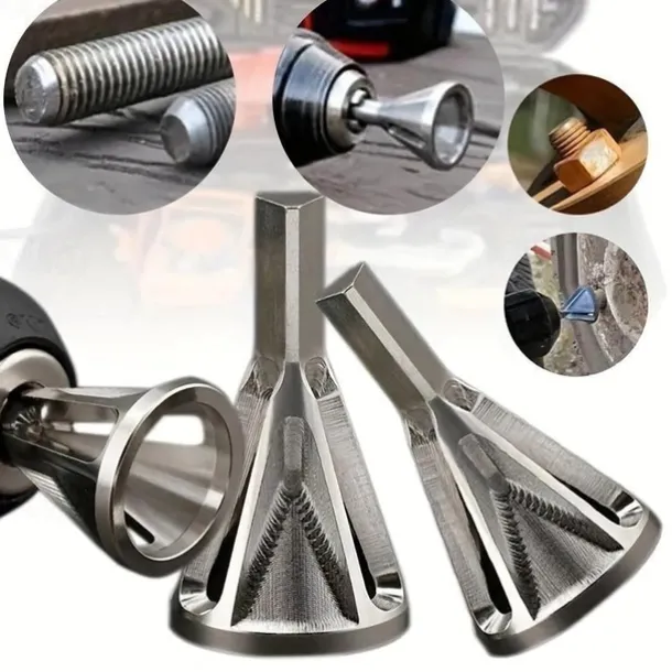 Chamfering Tool, Chuck Drill Tool, Metal Deburring External Chamfering Tool, Grinding Angle Trimming, Suitable For Various Chuck Electric Drilling Tools