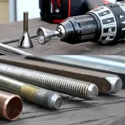 Chamfering Tool, Chuck Drill Tool, Metal Deburring External Chamfering Tool, Grinding Angle Trimming, Suitable For Various Chuck Electric Drilling Tools