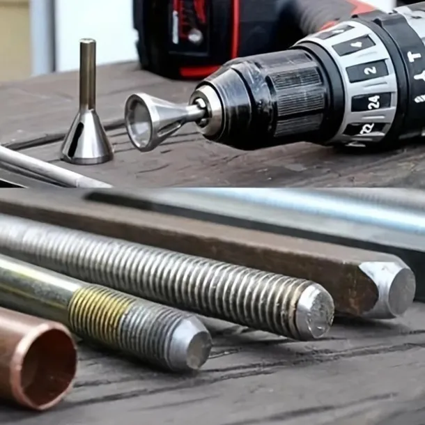 Chamfering Tool, Chuck Drill Tool, Metal Deburring External Chamfering Tool, Grinding Angle Trimming, Suitable For Various Chuck Electric Drilling Tools