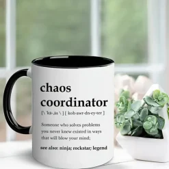 Chaos Coordinator Mug - Portable Coffee Mugs 11 Oz Boss Lady Gifts For Women Boss Mug Unique Gifts For Women Cool Gifts For Coworkers Teacher Appreciation Gifts