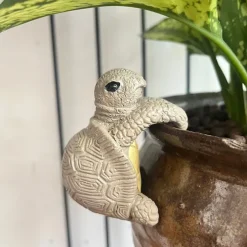 Charming Turtle Hanging Planter Statue - Resin Garden Decor for Fairy Gardens & Yard Art