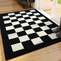 Checkerboards Doormat Kitchen Mat Floor Mat Non-Slip Area Rug Oil Proof Rug Indoor Outdoor Mat Bedroom Decor Bathroom Mat Entrance Rug