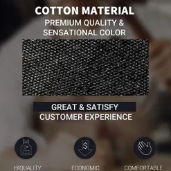 Chef Apron Black for Men Women with Pocket, Cotton Canvas Work Apron Cross Back Heavy Duty Adjustable