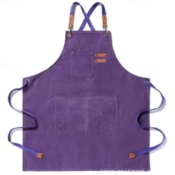 Chef Apron For Women and Men, Kitchen Cooking Apron, Personalised Gardening Apron with Pocket Work Aprons Cross Back Heavy Duty Adjustable
