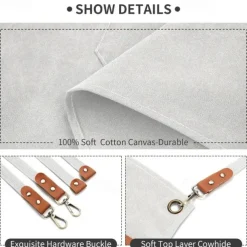 Chef Apron For Women and Men, Kitchen Cooking Apron, Personalised Gardening Apron with Pocket Work Aprons Cross Back Heavy Duty Adjustable