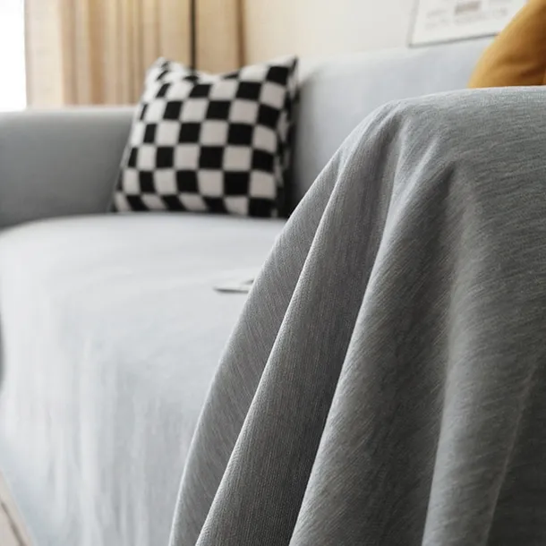 Chenille Sofa Cover Cloth Solid Color Modern Minimalist Anti Cat Scratch Full Package Sofa Cover All Season Universal Sofa Cover Cloth