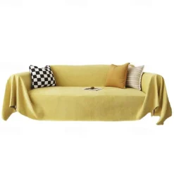 Chenille Sofa Cover Cloth Solid Color Modern Minimalist Anti Cat Scratch Full Package Sofa Cover All Season Universal Sofa Cover Cloth