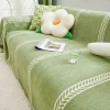 Chenille Sofa Cover Couch Cover Sage Green Couch Protector Sofa Blanket Sofa Throw Cover for Couches Washable Sectional Sofa Couch Covers for Dogs