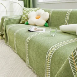 Chenille Sofa Cover Couch Cover Sage Green Couch Protector Sofa Blanket Sofa Throw Cover for Couches Washable Sectional Sofa Couch Covers for Dogs