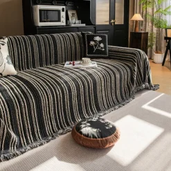 Chenille Sofa Cover Fleece Lined Jacquard Thick Universal Sofa Towel Blanket - Soft and Luxurious Fabric - Elegant Jacquard Pattern - Enhances and Protects Your Sofa - Suitable for All Seasons