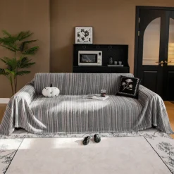 Chenille Sofa Cover Fleece Lined Jacquard Thick Universal Sofa Towel Blanket - Soft and Luxurious Fabric - Elegant Jacquard Pattern - Enhances and Protects Your Sofa - Suitable for All Seasons