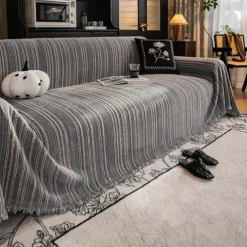 Chenille Sofa Cover Fleece Lined Jacquard Thick Universal Sofa Towel Blanket - Soft and Luxurious Fabric - Elegant Jacquard Pattern - Enhances and Protects Your Sofa - Suitable for All Seasons