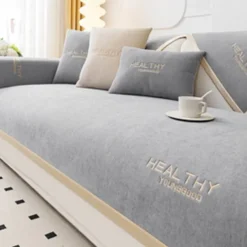 Chenille Sofa Mat Sofa Cover Couch Slipcover Anti-Cat Scratch Sofa Seat Pad Sectional Cover for Armchair Loveseat 4 or 3 seater L shape for Kids,Pet,Cats(Not Sold By A Set)