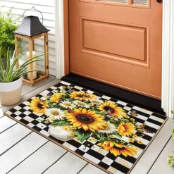 Chess Board Doormat Kitchen Mat Floor Mat Non-Slip Area Rug Oil Proof Rug Indoor Outdoor Mat Bedroom Decor Bathroom Mat Entrance Rug