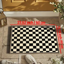 Chess Board Doormat Kitchen Mat Floor Mat Non-Slip Area Rug Oil Proof Rug Indoor Outdoor Mat Bedroom Decor Bathroom Mat Entrance Rug