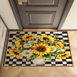 Chess Board Doormat Kitchen Mat Floor Mat Non-Slip Area Rug Oil Proof Rug Indoor Outdoor Mat Bedroom Decor Bathroom Mat Entrance Rug