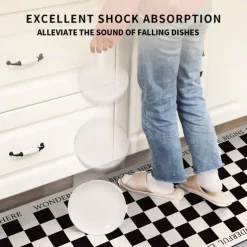 Chess Board Pattern Kitchen Rug Area Rug Mat Non-Slip Oil Proof Floor Mat Livingroom Rug Indoor Outdoor Mat Bedroom Decor Bathroom Mat Entrance Rug Door Mat