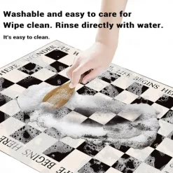 Chess Board Pattern Kitchen Rug Area Rug Mat Non-Slip Oil Proof Floor Mat Livingroom Rug Indoor Outdoor Mat Bedroom Decor Bathroom Mat Entrance Rug Door Mat