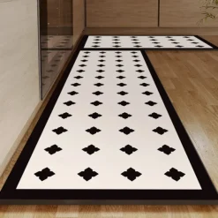 Chess Board Pattern Kitchen Rug Area Rug Mat Non-Slip Oil Proof Floor Mat Livingroom Rug Indoor Outdoor Mat Bedroom Decor Bathroom Mat Entrance Rug Door Mat