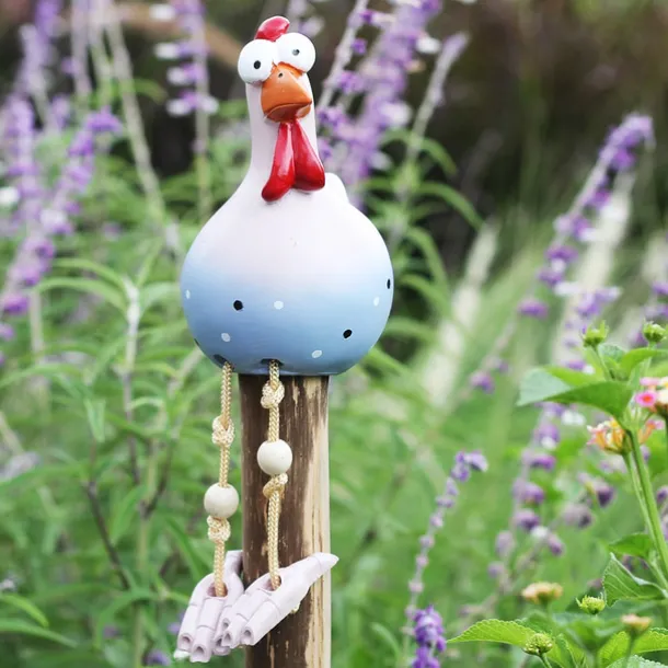 Chicken Garden Decor Statues Sculptures Decoration Home Animal Funny Resin Figurines Garden Plug Pottery Figure Ornaments