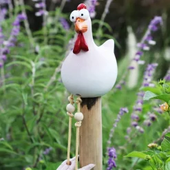 Chicken Garden Decor Statues Sculptures Decoration Home Animal Funny Resin Figurines Garden Plug Pottery Figure Ornaments