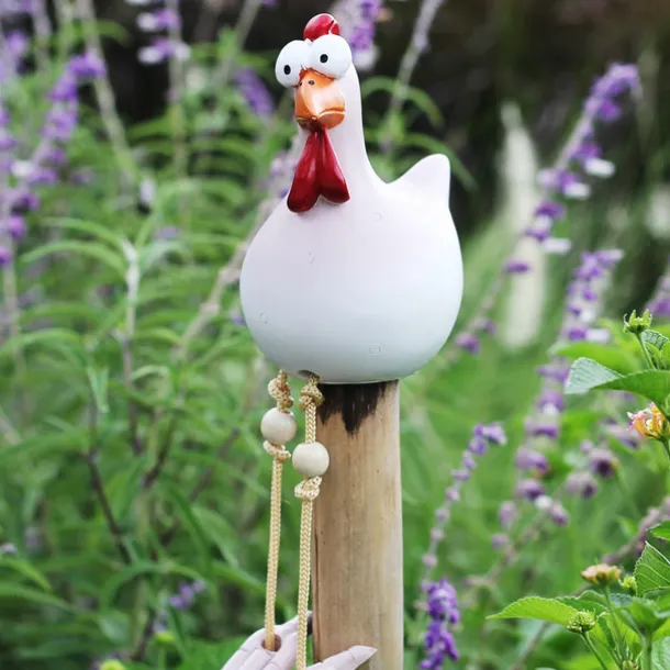 Chicken Garden Decor Statues Sculptures Decoration Home Animal Funny Resin Figurines Garden Plug Pottery Figure Ornaments