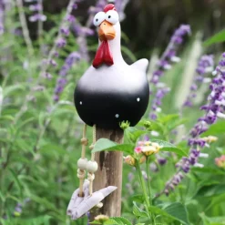 Chicken Garden Decor Statues Sculptures Decoration Home Animal Funny Resin Figurines Garden Plug Pottery Figure Ornaments