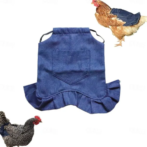 Chicken Saddles,Hen Saddle Sweater Clothes,Beautiful Wing Protector,Birds Protector for Back and Sides, Poultry Accessories for Hens, Blue