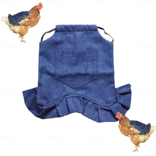 Chicken Saddles,Hen Saddle Sweater Clothes,Beautiful Wing Protector,Birds Protector for Back and Sides, Poultry Accessories for Hens, Blue