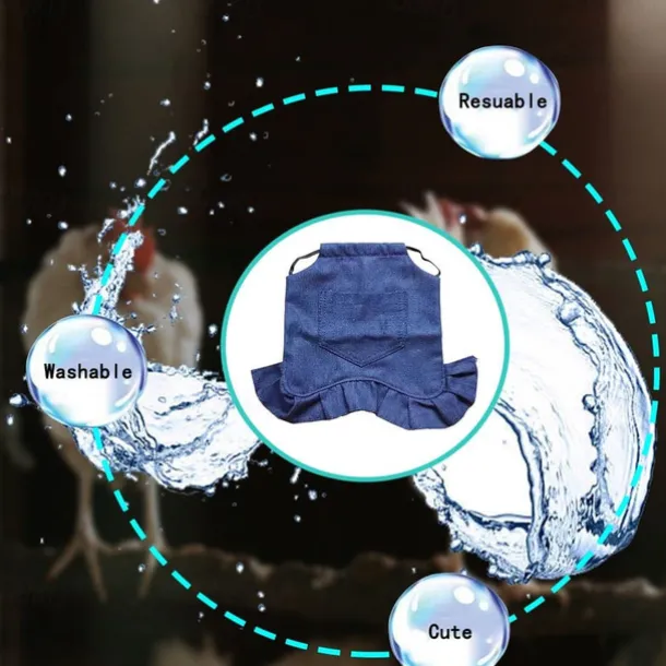 Chicken Saddles,Hen Saddle Sweater Clothes,Beautiful Wing Protector,Birds Protector for Back and Sides, Poultry Accessories for Hens, Blue