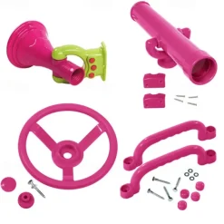 Children's toy set combination round steering wheel plastic telescope sounding horn bell toy accessories