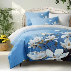Chinese Scenery Series Landscape Pattern Duvet Cover Set Comforter Set,printed Boho Comforter Cover Cotton Bedding Sets With Envelope Pillowcase, Room Decor King Queen Duvet Cover