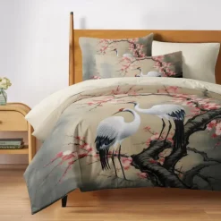 Chinese Scenery Series Landscape Pattern Duvet Cover Set Comforter Set,printed Boho Comforter Cover Cotton Bedding Sets With Envelope Pillowcase, Room Decor King Queen Duvet Cover