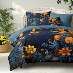 Chinese Scenery Series Landscape Pattern Duvet Cover Set Comforter Set,printed Boho Comforter Cover Cotton Bedding Sets With Envelope Pillowcase, Room Decor King Queen Duvet Cover